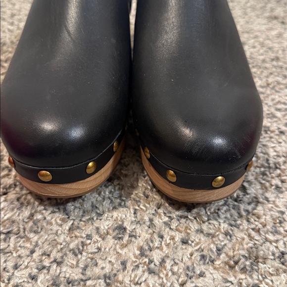 J. Crew Women's Convertible Leather Clogs Black BA188 size 8.5 - Picture 3 of 12